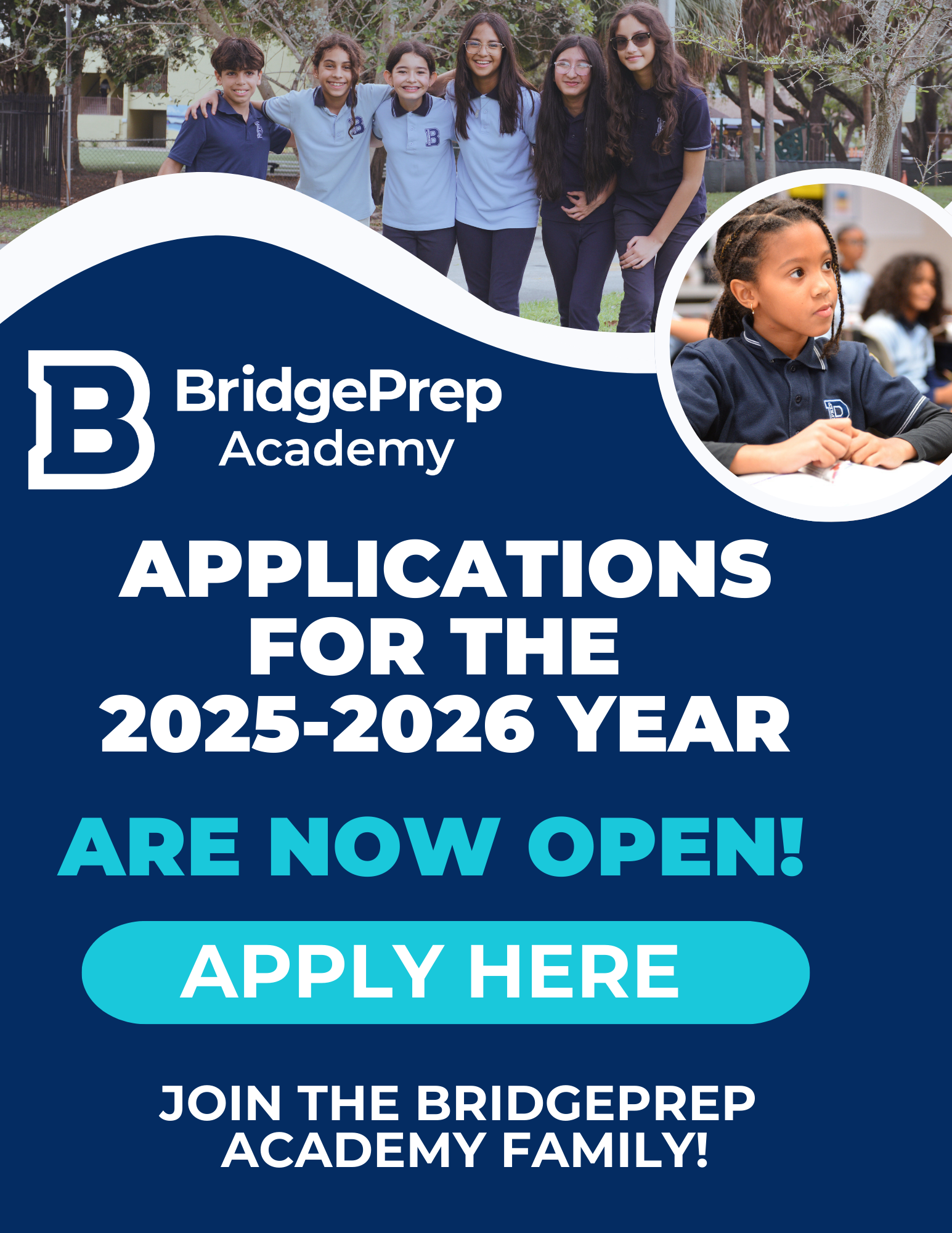 Apply Today and join the BridgePrep Bulldog family