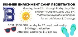 Sign Up Now for Summer Enrichment Camp